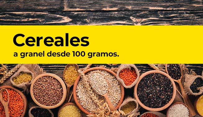 Tienda ecológica a granel venta de cereales como avena, quinoa y más